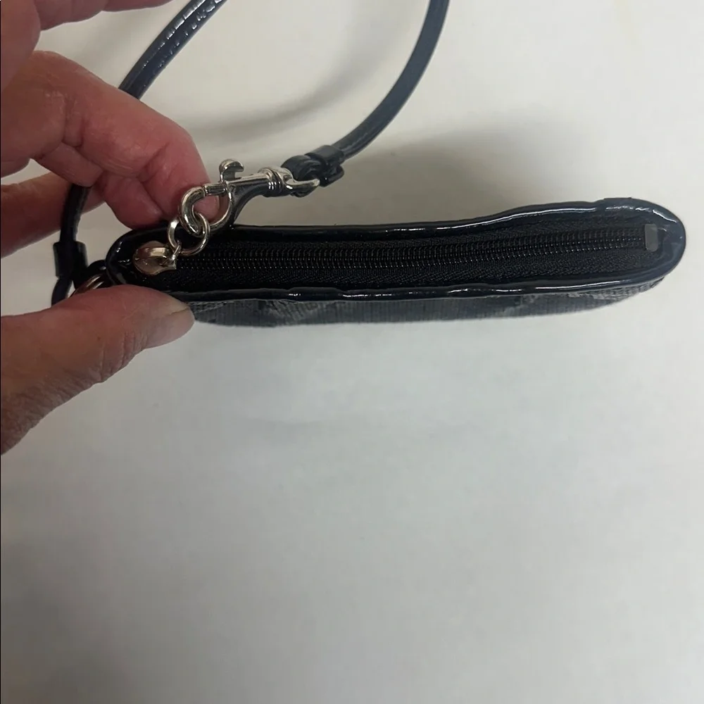 Coach Midnight Black mermaid Sequin Wristlet